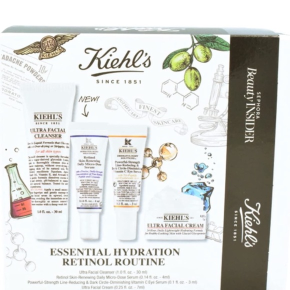 Kiehl's Skincare New Kiehls Essential Hydration Retinol Routine